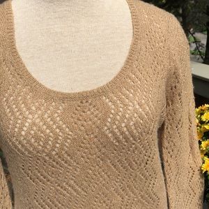 Beautiful see thru pattern sweater top